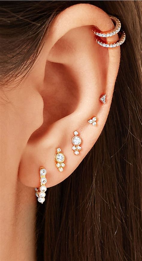 beautiful multiple ear piercing ideas for women piercings