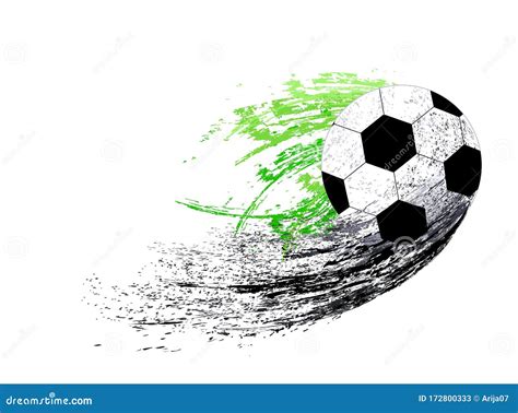 Abstract Sports Background With Soccer Ball Stock Vector Illustration