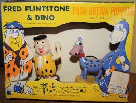 Nyc ~ Hanna Barbera Productions ~ Fred Flintstone Action Figure Toy ~ Vintage 1962 Flintstones