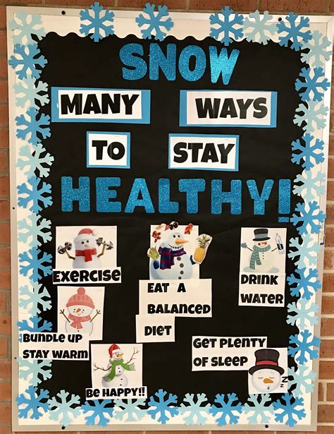 Winter School Nurse Board Snow Many Ways To Stay Healthy Nurse
