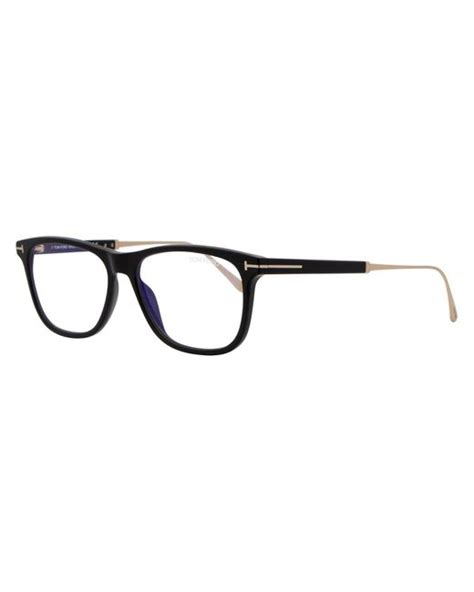 tom ford rectangular eyeglasses tf5589 b 001 shiny 55mm 5589 in black