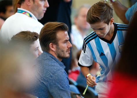To mark the occasion he's going on an adventure. David Beckham and sons at World Cup final in Brazil|Lainey ...