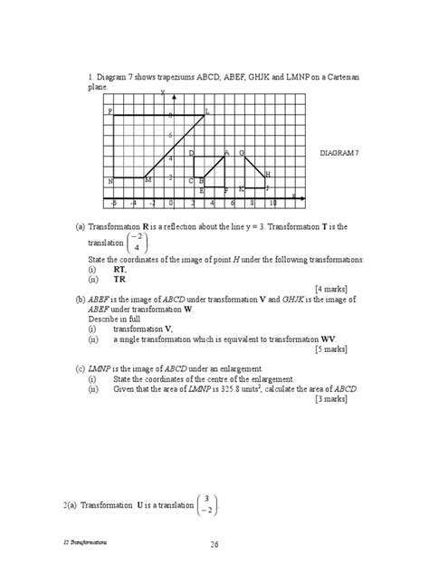 Covering subjects from bahasa malaysia and additional mathematics to physics and chemistry, these questions have been meticulously curated by dedicated teachers based on papers from previous years. Chapter 12 II Transformations III SPM Past Year Questions ...