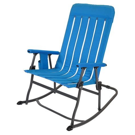 Members Mark Portable Rocking Chair Blue Industrial
