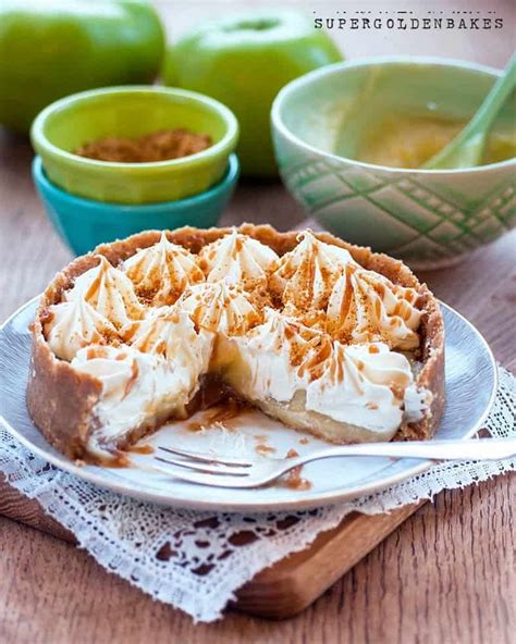 Bramley Apple And Caramel Cream Pie Supergolden Bakes Best Apple Desserts Best Apple Recipes
