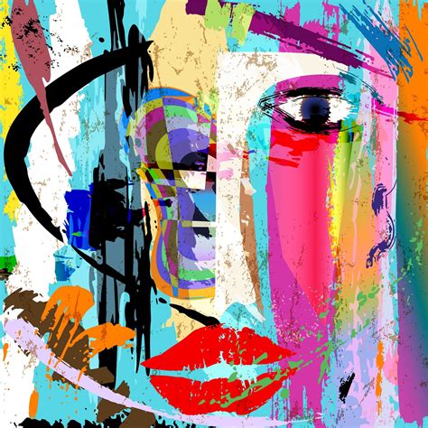 Eyes And Lips Abstract Digital Art Art Prints By Sina Irani Buy