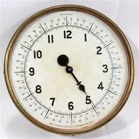 120547 One Hand Clock Co Brass Clock Dia 7