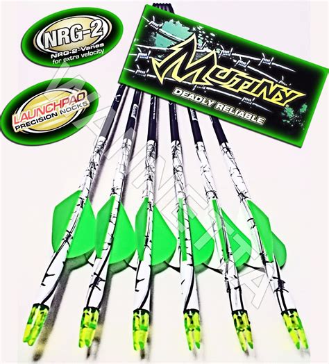 6 Carbon Express Mutiny Arrows 250 Spine 30 Uncut Arrows Barbed Wire