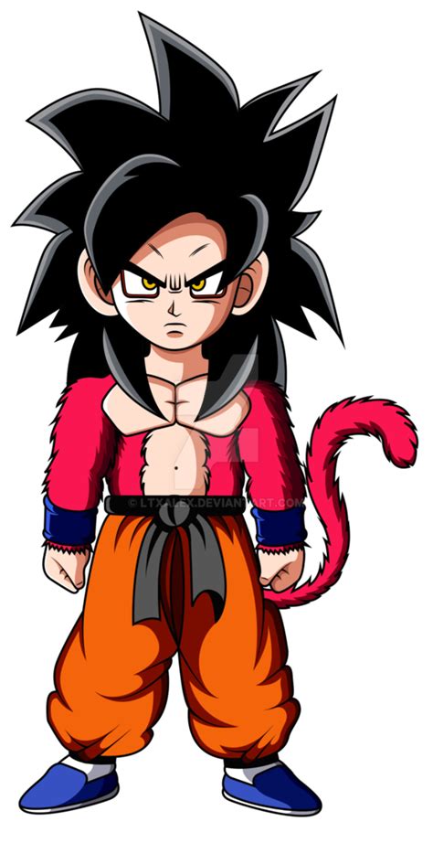 024 Kid Son Goku Ssj4 By Ltxalex Goku Chibi Anime