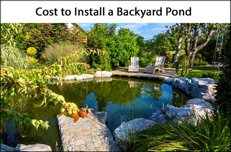 The average price to install a pond ranges from $1,248 and $5,049, with most homeowners paying around $3,048. Garden or Koi Pond Installation Prices 2020: How Much ...