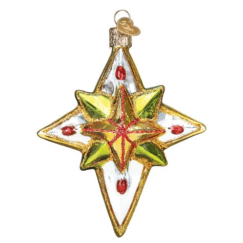 Luminous Star Glass Ornament Nativity Ornaments By Old World Christmas