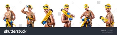 Naked Construction Worker On White Stock Photo Shutterstock