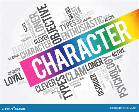 Character Word Cloud Collage Stock Illustration Illustration Of