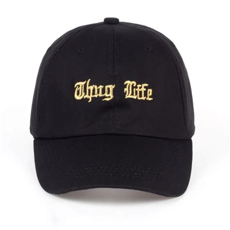 Thug Life Hip Hop Hat Black Baseball Cap Summer Sun Outdoor Rock Rap