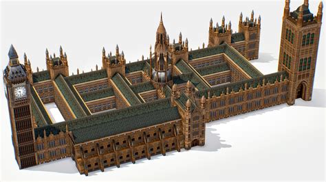 Palace Of Westminster House Of Parlament Buy Royalty Free 3d Model By