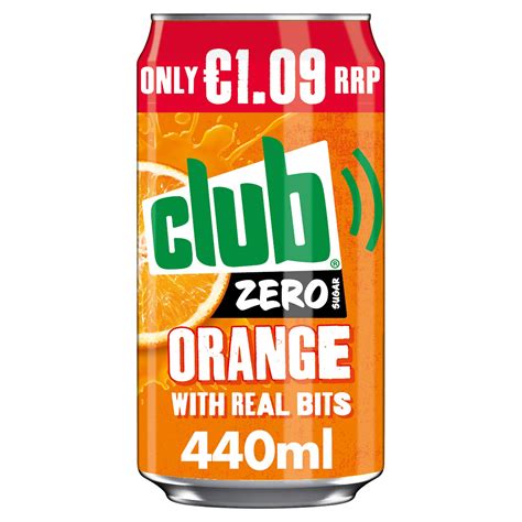 Club Zero Suger Orange 440ml Orange And Fruit Flavoured Iceland Foods