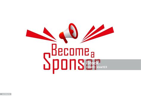 Become A Sponsor Sign On White Background Stock Illustration Download