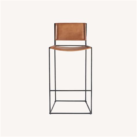 Arhaus Leather Counter Stools Aptdeco