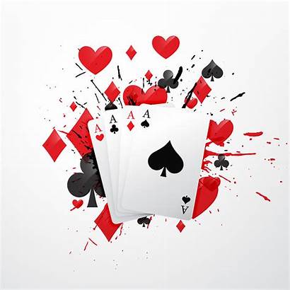 Poker Aces Card Four Vector Illustration Graphics