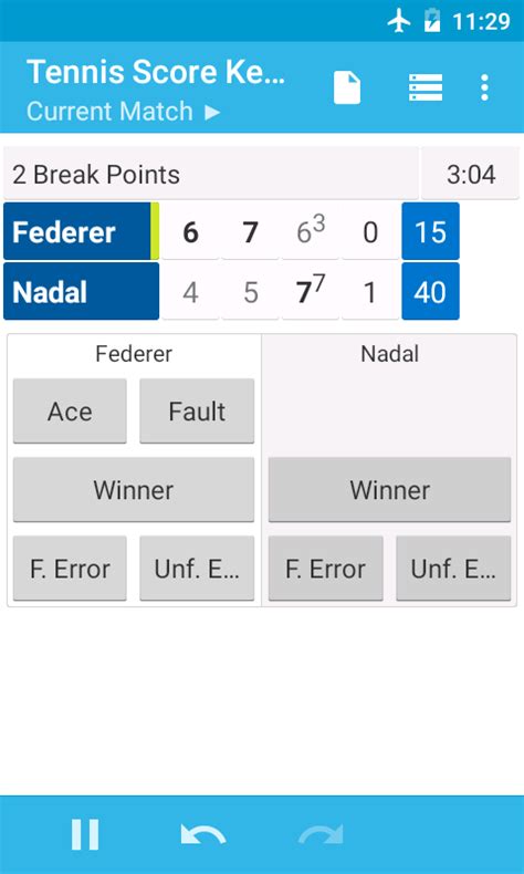 Live scores will appear when matches are in progress. Tennis Score Keeper - Android Apps on Google Play