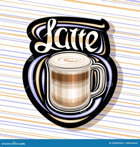 Vector Logo For Latte Coffee Stock Vector Illustration Of Espresso