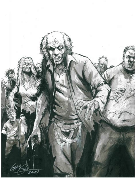 Zombie Mob In Nicky Vs Zombies Comic Art Gallery Room