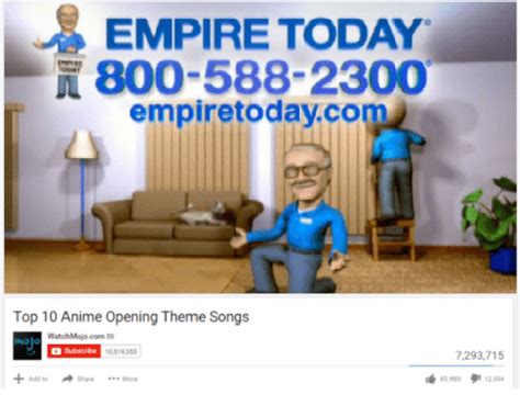 Empire Today 800 588 2300 Empire Todaycom Top 10 Anime Opening Theme
