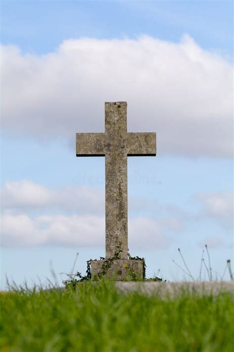 Christian Cross Grave Stone Stock Photo Image Of Object Shape 70554940