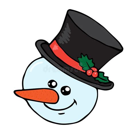 Snowman Head Stock Vector Illustration Of Funny Santa 26938934