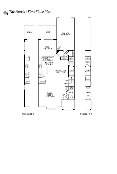Norris Floor Plan Waterlynn Grove Townhomes Eastwood Homes