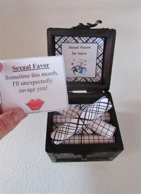 Sexual Favors Box Sex Coupons In A Wood Box Valentines T For Him