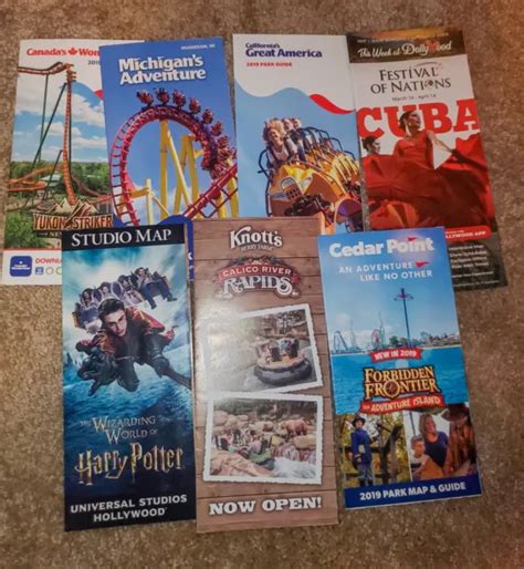 LOT OF 10 Amusement Park Maps From 2016 23 Your Choice Disney CF