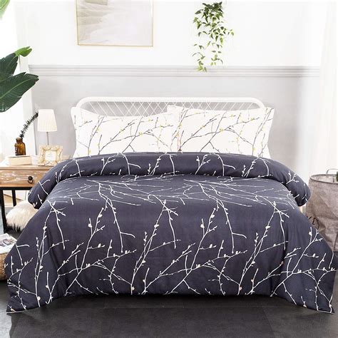 Luxury 3piece Reversible Duvet Cover Set Microfiber Comforter Quilt W
