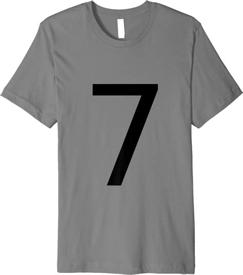 Number Seven Numeral 7 Premium T Shirt Clothing Shoes