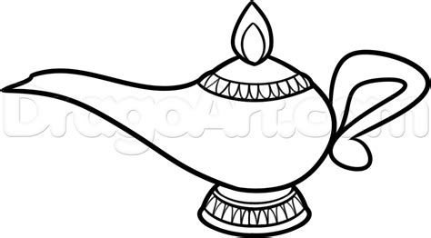 Aladdin Lamp Coloring Page Coloring Pages