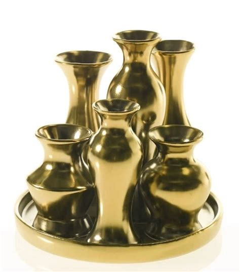 Chic Gold Bud Vase Cluster