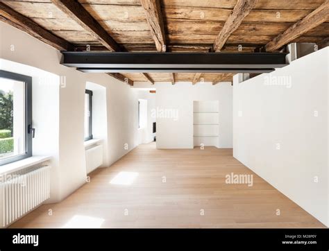 Modern Loft Empty Room With Windows Stock Photo Alamy