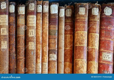 Row Of Old Books Cover Spines 2 Royalty Free Stock Images Image 5651219