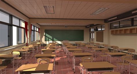 3d Highschool Classroom Turbosquid 1311188