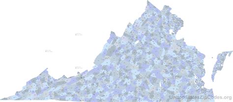 Zip Code Map Northern Virginia Map Vector