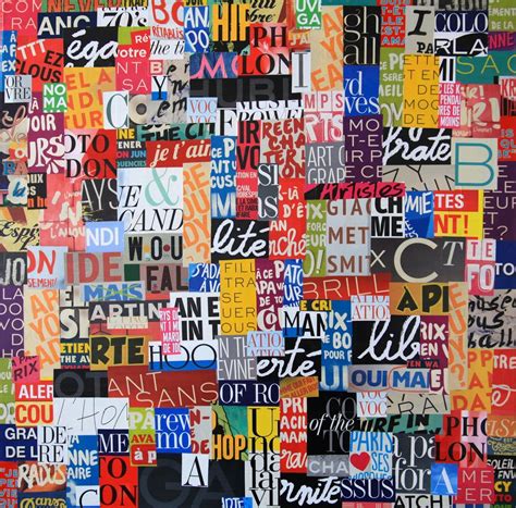 Too Many Words Collage De Mot Projets Artistiques 3d Art Du Collage