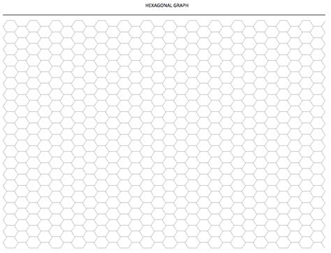 Free Printable Hexagon Graph Paper Template In Pdf