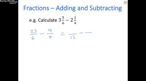 Maths Gcse Lesson 8 Adding And Subtracting Fractions Youtube