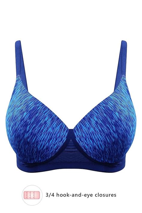 Buy Printed Lightly Padded Non Wired Full Coverage T Shirt Bra In Dark