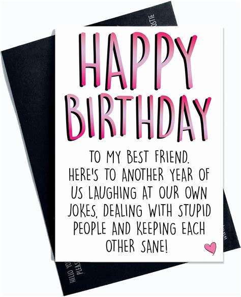 Birthday Card For Best Friend Bff Birthday Card Best Friend Bestie
