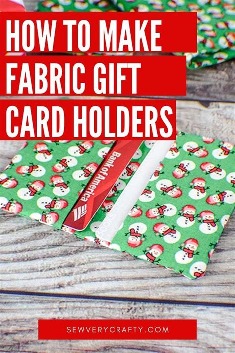 How To Make A Double Fabric Gift Card Holder Sew Very Crafty Gift