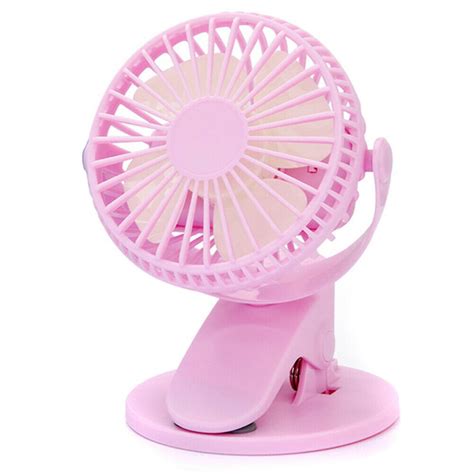 Electronicheart Portable Usb Table Fan Clip On Type Rechargeable Cooling Mini Desk Fan With 3