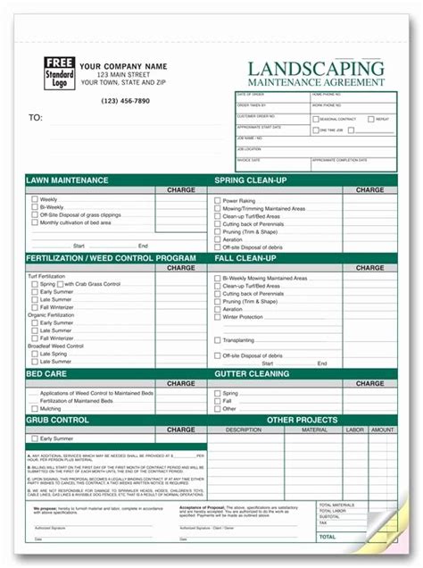 Printable Lawn Care Proposal Printable World Holiday