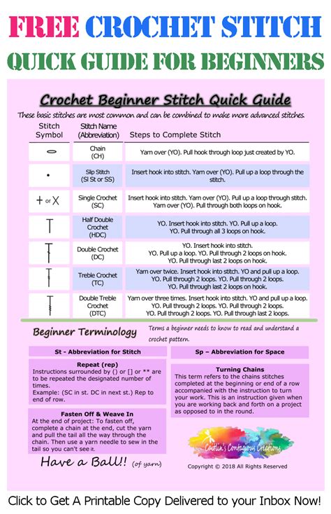 I am not familiar with the crochet stitch abbreviation sn. Pin on Free Crochet Printables and Downloads