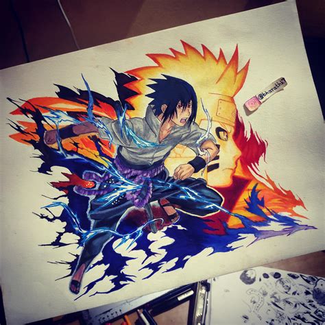 Sasukenaruto Drawing Of Mine Ref From Naruto Ninja Blazing Hope